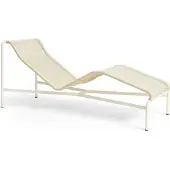 HAY Gartenliege Palissade Cord Chaise Longue Cream White Pulverbeschichteter Stahl