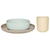OYOY Geschirr-Set - Biokunststoff - 3 Teile - Pullo - Pale Mint/ - - One Size - Geschirr-Sets