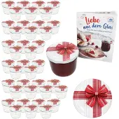 MamboCat 40er Set Sturzglas 230ml Einmachglas TO82 Geschenk Deckel Diamant-Zucker-Rezept