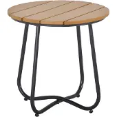 Outsunny Gartentisch, BxHxT: 49 x 48 x 49 cm, braun, Gestell aus Stahl