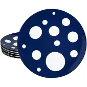 MamboCat Pula dunkelblau 6x Speiseteller Ø27cm Porzellan Platte groß Essteller Punkte