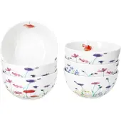 MamboCat 6x Marie Müsli-Schale Ø14cm 400ml Porzellan 6 Personen Dessert-Schüssel Blume