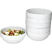 MamboCat TOMMY 6er Set Schale 17,5cm stapelbar weiß Porzellan