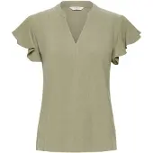 B.young Kurzarmbluse "Damen Kurzarm-Bluse BYFILINEN"