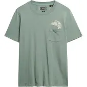 Superdry für Damen. W1011623A Entspanntes grünes Wahrsager-T-Shirt (XS), Lässig, Kurzarm, Bio-Baumwolle, Nachhaltig