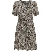 ONLY Minikleid "ONLEVIDA S/S SHORT DRESS WVN NOOS" Viskose, regular fit, V-Ausschnitt
