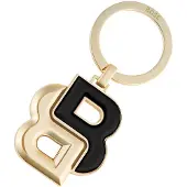BOSS Schlüsselanhänger mit schwarzem und goldfarbenem Double-B-Monogramm Grösse ONESI