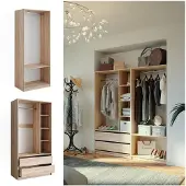Vicco Kleiderschrank Elmo Sonoma 180 x 200 cm 2er Set, Model 50207