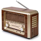 Kooltech Tragbares Bluetooth-Radio Retro AM/FM