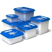Amuse Vershoudbakje 17,55 l, quadratisch, weiß/blau, BPA‑frei, luftdicht & stapelbar