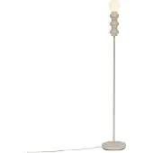 QAZQA Retro Stehleuchte Beige mit Mattiertem Glas Fedde