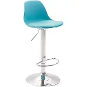 CLP Barhocker Kiel Kunststoff höhenverstellbar und drehbar blau Gestell Farbe chrom