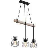 Globo Lighting Hängeleuchte Metall schwarz matt, 3x E27