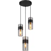 Globo Lighting Hängeleuchte Metall schwarz matt, 3x E27
