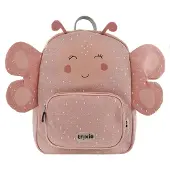 Trixie Kinderrucksack Mrs. Butterfly - wasserabweisender Schulranzen Schmetterling rosa