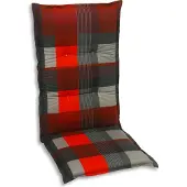 GO-DE Textil, Sessel-Auflage mittel, Karo rot grau, 20303-25