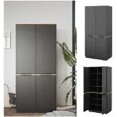Vicco Kleiderschrank Betti Anthrazit/Sonoma 82 x 179 cm mit 4 Türen, Model 40610