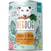 Vegdog Vegane Hundenassfutter Linsen & Hirse Adult