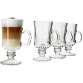 MamboCat 4er Set IRISH COFFEE Gläser mit Füße & Henkel - 825039