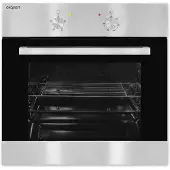 Exquisit Einbaubackofen, Backofen Einbaugerät Silber, 62 L Garraum, Einfache Bedienung, Backofen klein, EBE 555-1.1