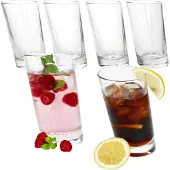 MamboCat 6x Pisa Longdrinkgläser 270ml Trink-Glas Cocktail Saft Wasser dicker Boden