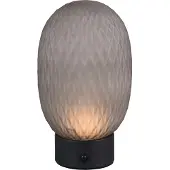 TRIO Tischlampe Facette schwarz mit Rauchglas