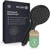 OEM Universal-Duschkop mit Wasserbesparungsoption, einfache Reinigung, Ø 11,7 cm, Duschkop mit 1 Düsenausführung, matt schwarz