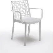 BICA Gartenbarstuhl mit modernen Armlehnen Matrix Armchair - Weiß