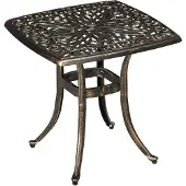 Outsunny - Beistelltisch - 54 x 54 x 52,5 cm - bronze
