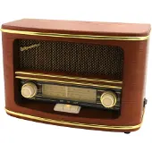 Roadstar HRA 1500/N, Persönlich, Analog, AM, FM, 12 W, Braun, Drehregler