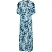 Kaffe Midikleid "Damen Kleid KAisolde", Damen, Gr. 38, N-Gr, blau (teal leopard print), Obermaterial: 100% Viskose LENZING ECOVERO CV LenzEcov., Kleider Midikleid