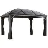 Sojag Moreno1014 Pavillon mit festem Dach mit Moskitonetz 3x4 m