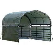 ShelterLogic Folien Weidezelt Seitenverkleidung ohne Stahlgestell Grün 370x150 cm