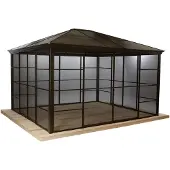 Sojag , Pavillon Castel 12x14, bronze, 362 x 427 x 296 cm (L x B x H), Aluminium