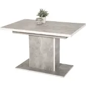 Hela Säulentisch Alice ausziehbar Nachbildung Betonoptik, 120-160x80x76cm