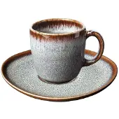 Like. by Villeroy & Boch Lave Kaffeetasse mit Untertasse