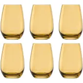 Ich-zapfe Farbige Trinkgläser ELEMENTS 6er-Set, Bernstein, 465 ml