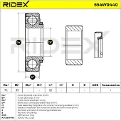 RIDEX Radlagersatz Hinten für SUZUKI JIMNY (FJ) 654W0440