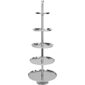 Doabuy Etagere XXL Servierständer 5-stöckig 170cm Teller Obst Laden Deko Aluminium
