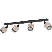 Eglo Japandi Deckenlampe Rosley 4L – schwarz mit Creme