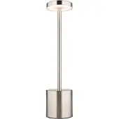 Globo Tischlampe Tischleuchte silber Wohnzimmerlampe CCT Akku Touchdimmer, Metall Kunststoff, 1,2W 138Lm 2700K 4500K 6000K, H 34 cm