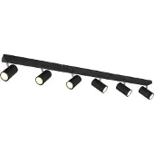 Globo Lighting Globo Robby Aufbaustrahler - schwarz mit Chrom - 6Leuchten - 6xGu10 - Smart geeignet