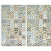 Zeller Present Schneide- und Abdeckplatte "Mosaik" ESG-Sicherheitsglas (Set 2-tlg)