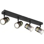 Globo Lighting Strahler Metall schwarz matt, 4x GU10