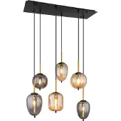 Globo Hängelampe mit 6 Leuchten Blacky Schwarz