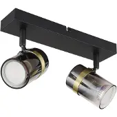 Globo 57916-2 TRABBY Strahler Metall schwarz matt, 2x GU10
