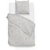 Zohome Mako Satin Fiori di Satinado Bettwäsche 135 Ash Grey Ash-Grey 1 Bettbezug 135x200cm + 1 Kissenbezug 80x80cm