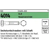 Industrial Quality Supplies Sechskantschraube ISO 4014 m.Schaft M 10 x 110 8.8 feuerverzinkt