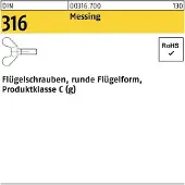 F. REYHER Nchfg. GmbH & Co. KG Flügelschraube DIN 316 M 8 x 50 Messing