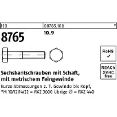 Reyher Sechskantschraube ISO 8765 m.Schaft M 16 x1,5 x 55 10.9